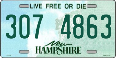 NH license plate 3074863