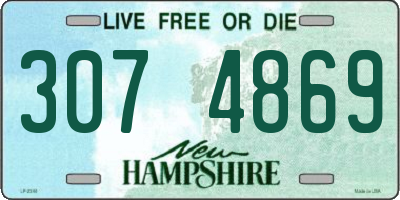 NH license plate 3074869