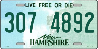 NH license plate 3074892