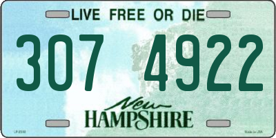 NH license plate 3074922