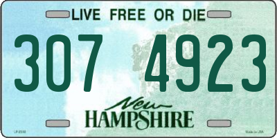 NH license plate 3074923