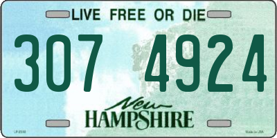 NH license plate 3074924