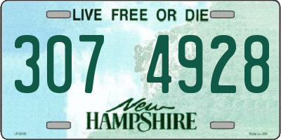 NH license plate 3074928
