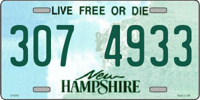NH license plate 3074933