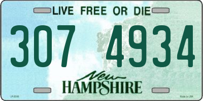 NH license plate 3074934