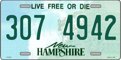 NH license plate 3074942