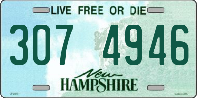 NH license plate 3074946