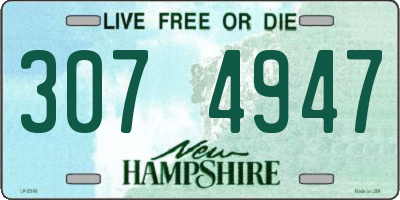 NH license plate 3074947