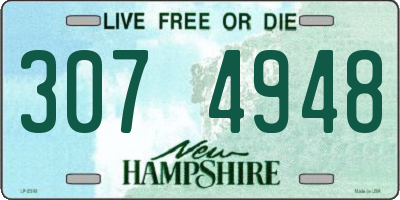NH license plate 3074948
