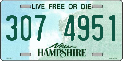 NH license plate 3074951