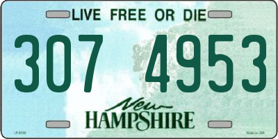 NH license plate 3074953