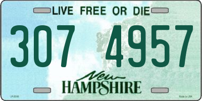 NH license plate 3074957