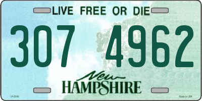 NH license plate 3074962