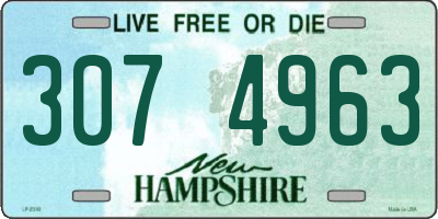 NH license plate 3074963