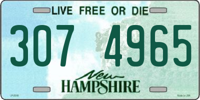NH license plate 3074965