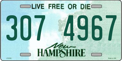 NH license plate 3074967