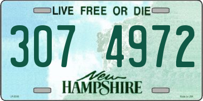 NH license plate 3074972