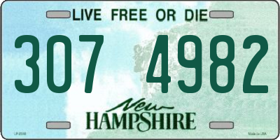 NH license plate 3074982