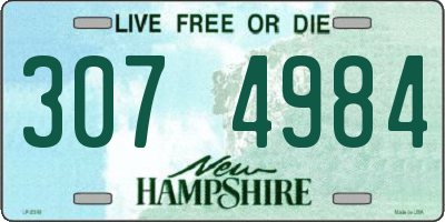 NH license plate 3074984