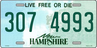 NH license plate 3074993