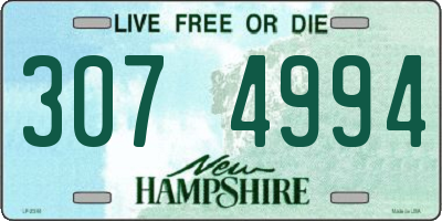 NH license plate 3074994