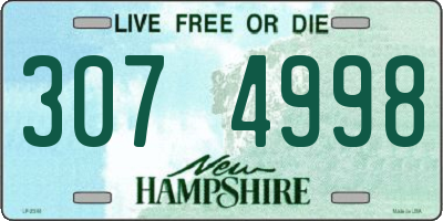 NH license plate 3074998