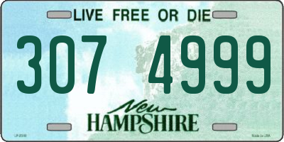 NH license plate 3074999