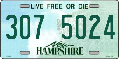 NH license plate 3075024