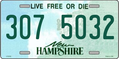 NH license plate 3075032