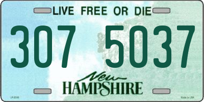 NH license plate 3075037