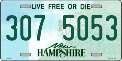 NH license plate 3075053