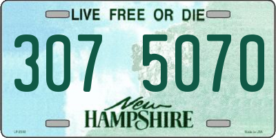 NH license plate 3075070