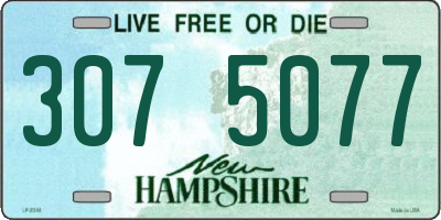 NH license plate 3075077