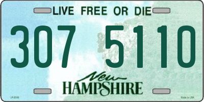 NH license plate 3075110