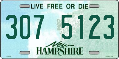 NH license plate 3075123