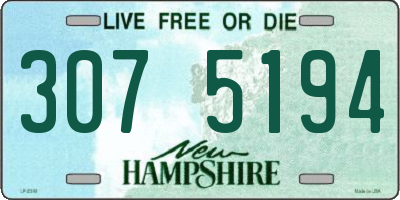 NH license plate 3075194