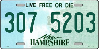 NH license plate 3075203