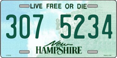 NH license plate 3075234