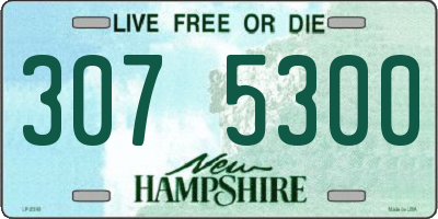 NH license plate 3075300