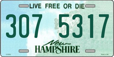 NH license plate 3075317