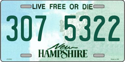 NH license plate 3075322