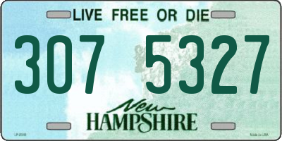 NH license plate 3075327