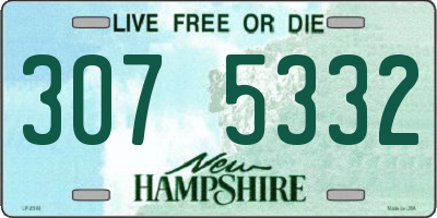 NH license plate 3075332