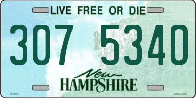NH license plate 3075340