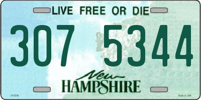 NH license plate 3075344