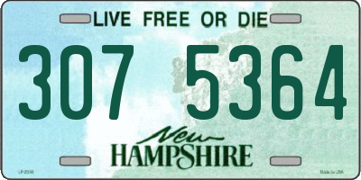 NH license plate 3075364