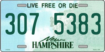 NH license plate 3075383