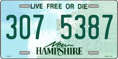NH license plate 3075387