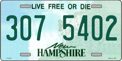NH license plate 3075402