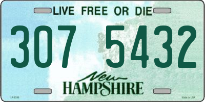 NH license plate 3075432
